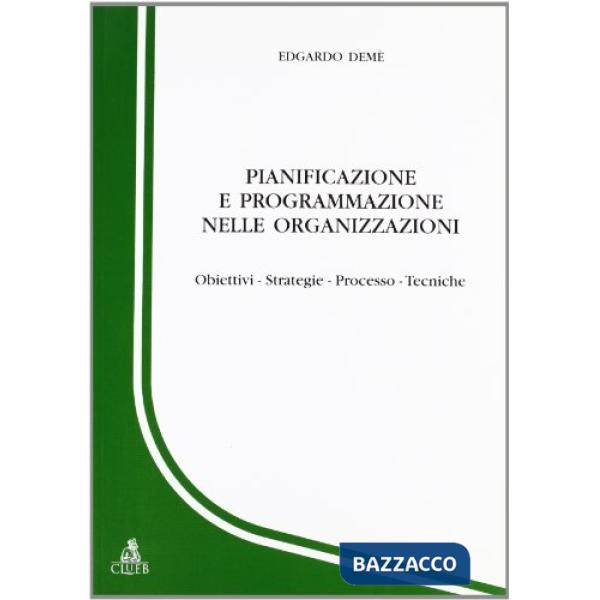 Pianificazione e programmazione nelle organizzazioni. Obiettivi, strategie, processo, tecniche