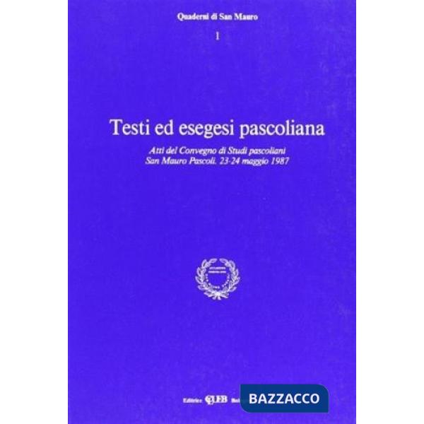 Testi ed esegesi pascoliana