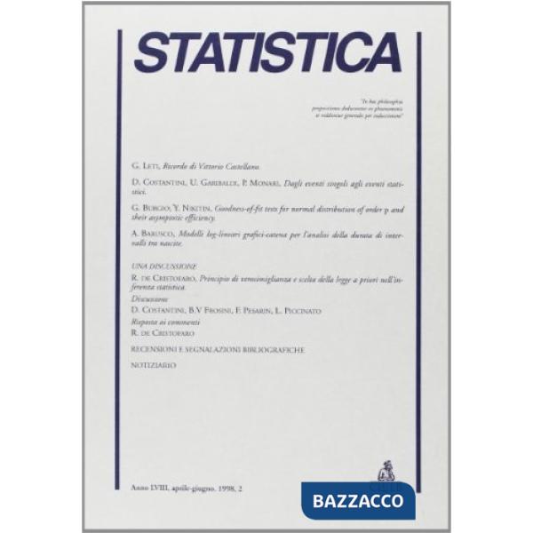 Statistica (1998). Vol. 2