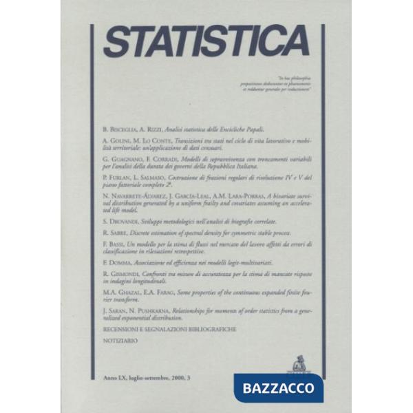 Statistica (2000). Vol. 3