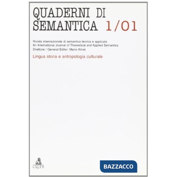 Quaderni di semantica (2001). Vol. 1