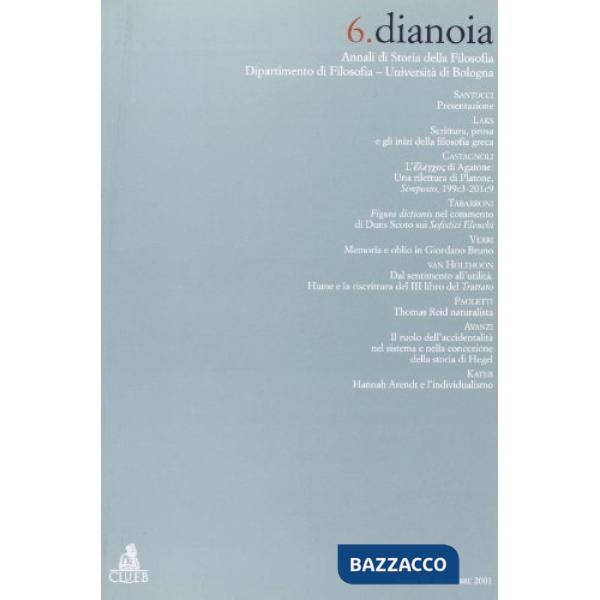 Dianoia. Annali di storia della filosofia. Vol. 6