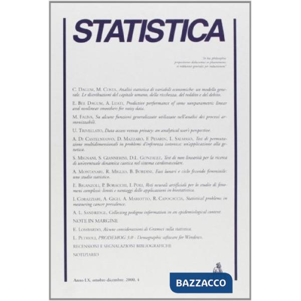 Statistica (2000). Vol. 4