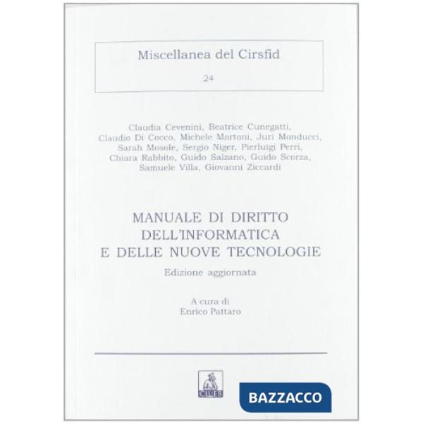 Manuale di diritto dell'informatica e delle nuove tecnologie