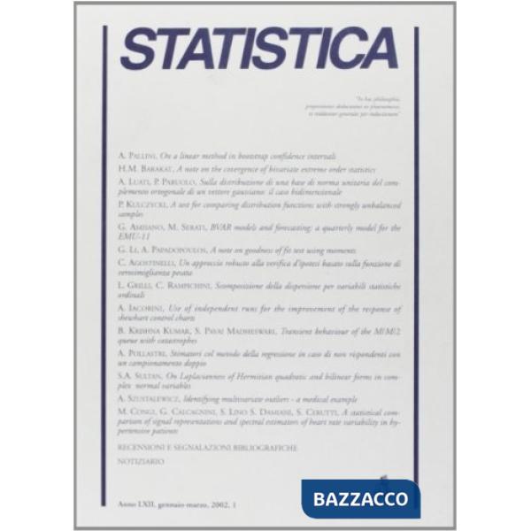 Statistica (2002). Vol. 1