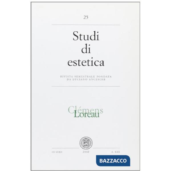 Studi di estetica. Vol. 25