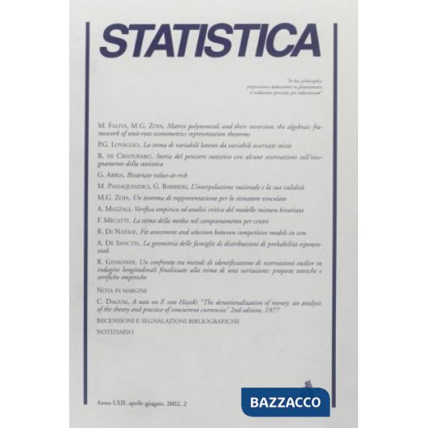 Statistica (2002). Vol. 2