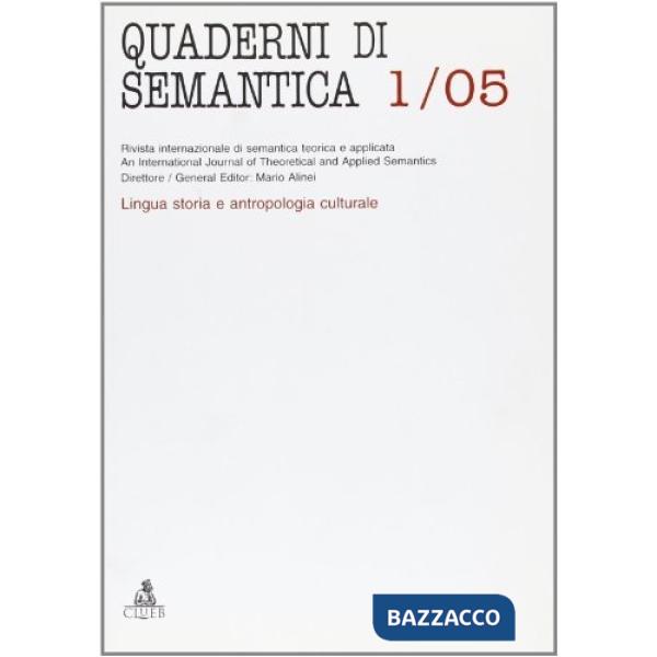 Quaderni di semantica (2005). Vol. 1