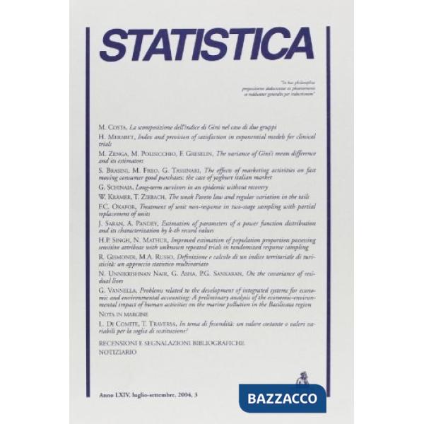 Statistica (2004). Vol. 3