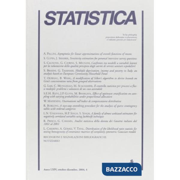 Statistica (2004). Vol. 4