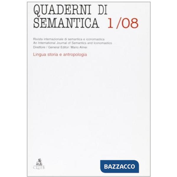 Quaderni di semantica (2008). Vol. 1