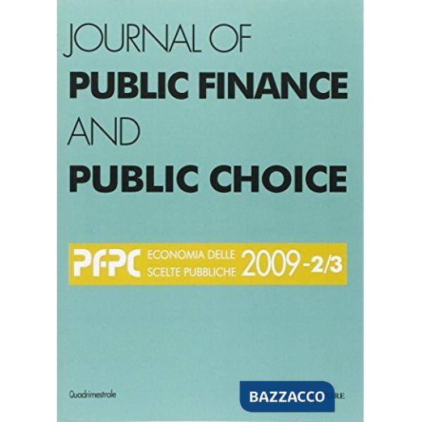 Journal of public finance and public choice (2009) vol. 2-3