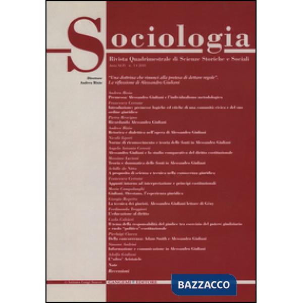 Sociologia. Rivista quadrimestrale di scienze storiche e sociali (2010). Vol. 3