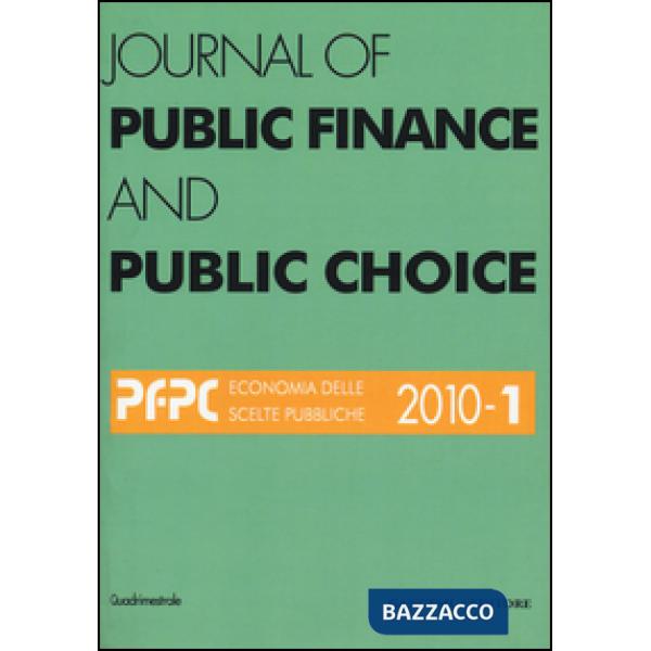 Journal of public finance and public choice (2010). Vol. 1