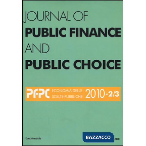 Journal of public finance and public choice (2010) vol. 2-3