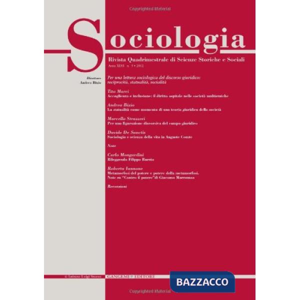 Sociologia. Rivista quadrimestrale di scienze storiche e sociali (2012). Vol. 2