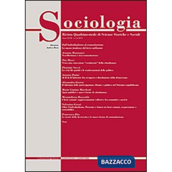 Sociologia. Rivista quadrimestrale di scienze storiche e sociali (2013). Vol. 2