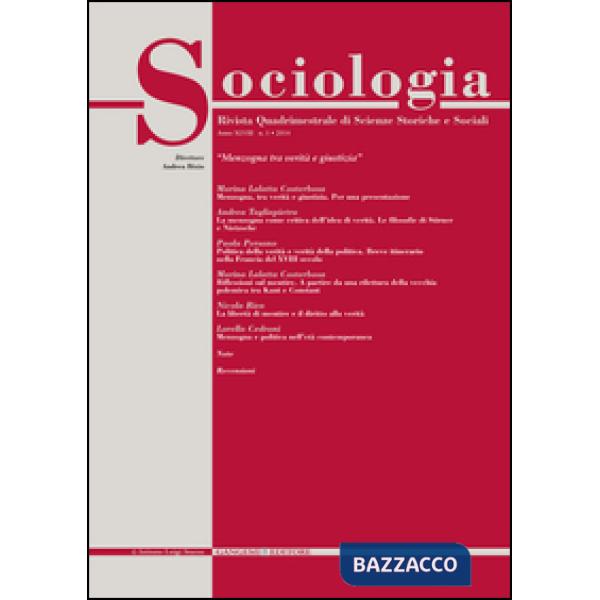 Sociologia. Rivista quadrimestrale di scienze storiche e sociali (2014). Vol. 1