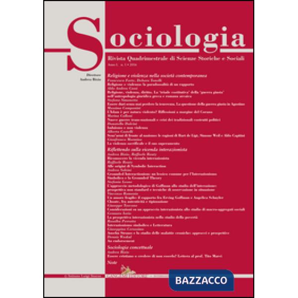 Sociologia. Rivista quadrimestrale di scienze storiche e sociali (2016). Vol. 1