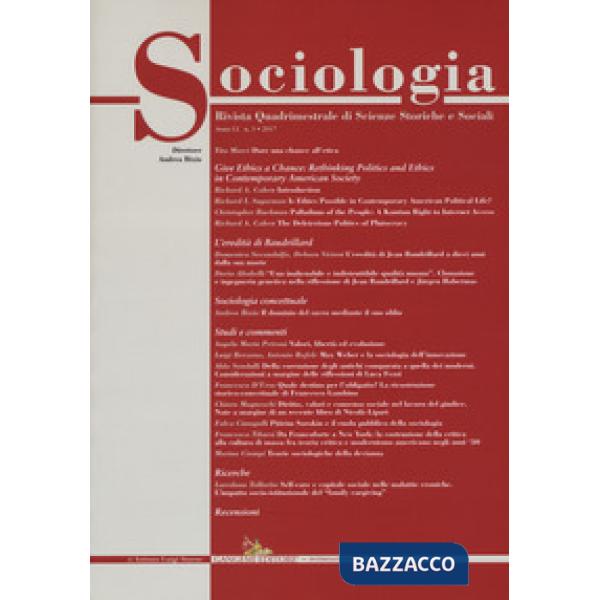Sociologia. Rivista quadrimestrale di scienze storiche e sociali (2017). Vol. 3