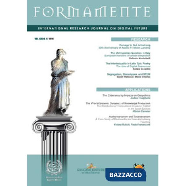 Formamente. Rivista internazionale sul futuro digitale. Ediz. inglese (2019). Vol. 1