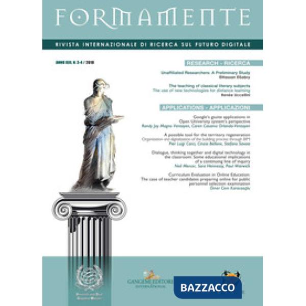 Formamente. Rivista internazionale sul futuro digitale. Ediz. inglese (2018). Vo