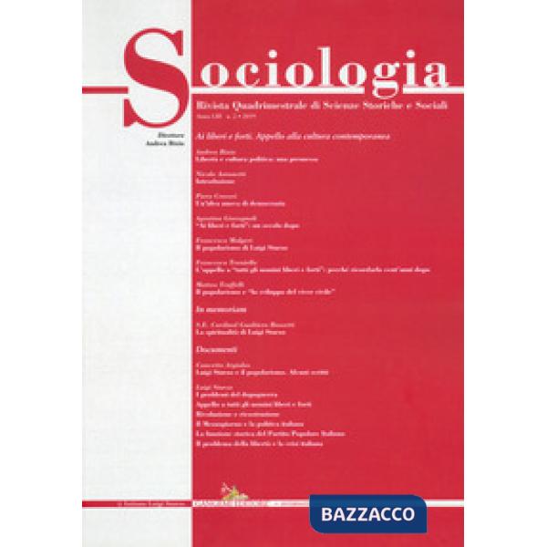 Sociologia. Rivista quadrimestrale di scienze storiche e sociali (2019). Vol. 2