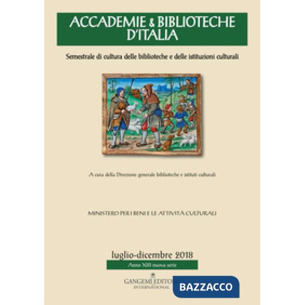 Accademie & biblioteche d'Italia (2018). Vol. 3-4