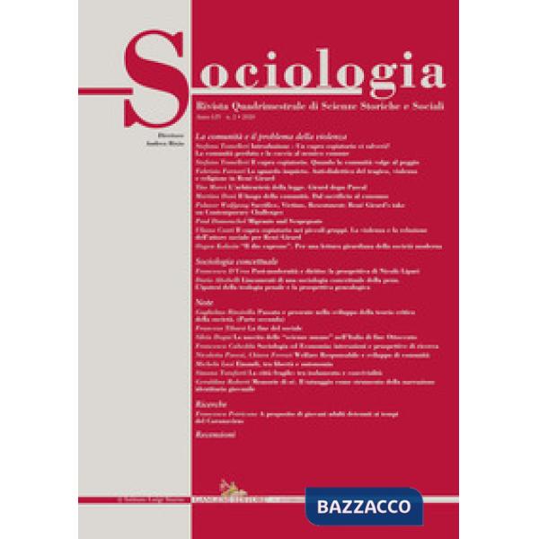 Sociologia. Rivista quadrimestrale di scienze storiche e sociali (2020). Vol. 2