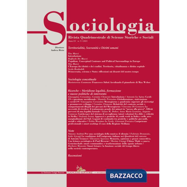 Sociologia. Rivista quadrimestrale di scienze storiche e sociali (2021). Vol. 3
