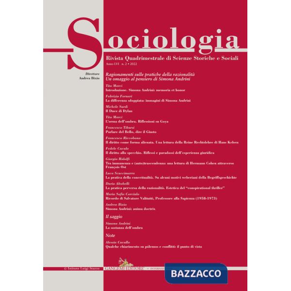 Sociologia. Rivista quadrimestrale di scienze storiche e sociali (2022). Vol. 2