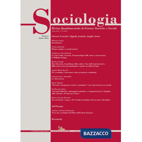 Sociologia. Rivista quadrimestrale di scienze storiche e sociali (2023). Vol. 2