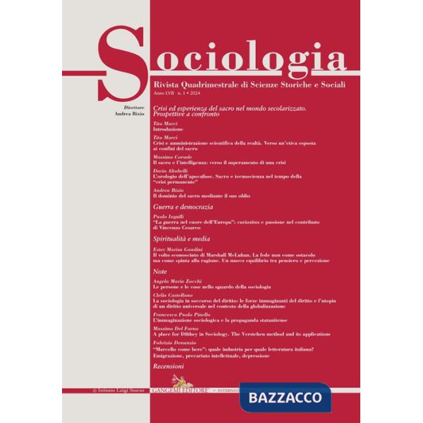 Sociologia. Rivista quadrimestrale di scienze storiche e sociali (2024). Vol. 1