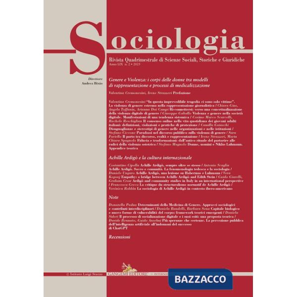 Sociologia. Rivista quadrimestrale di scienze storiche e sociali (2025). Vol. 2