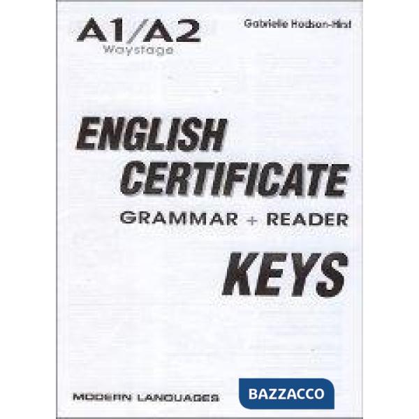 ENGLISH CERTIFICATE A1/A2 KEY