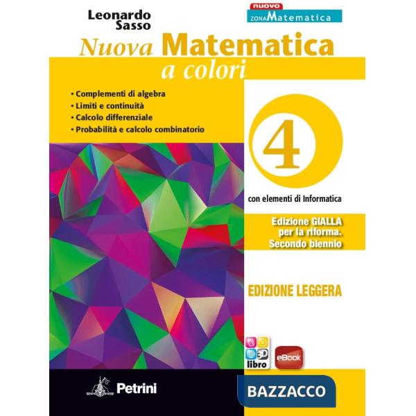 NUOVA MATEMATICA COLORI GIALLA 4 LEGGERA + EB