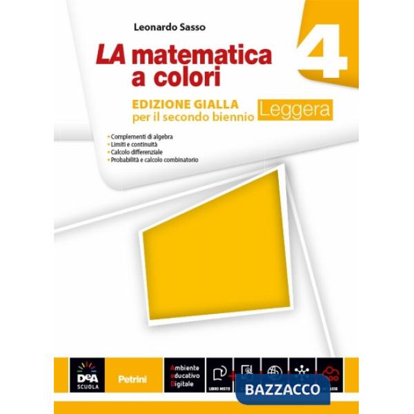 LA MATEMATICA COLORI GIALLA LEGGERA 4 + EB