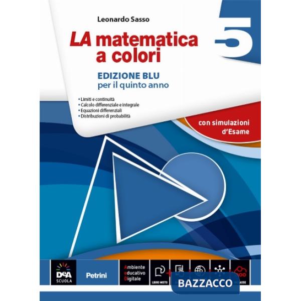 LA MATEMATICA COLORI BLU 5 + EB 2016