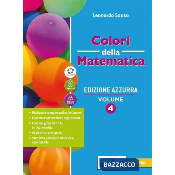 COLORI DELLA MATEMATICA ED. AZZURRA VOL. 4 + QUAD. RECUPERO 4 + EBOOK