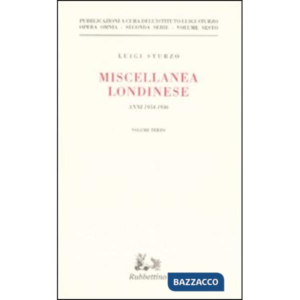 Miscellanea londinese (1934-1936). Vol. 3