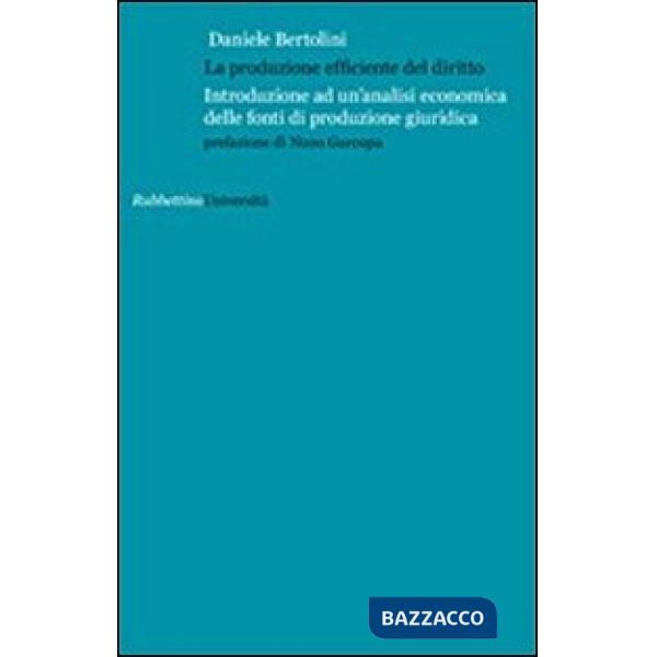 Produzione efficiente del diritto. Introduzione ad un'analisi economica delle fo