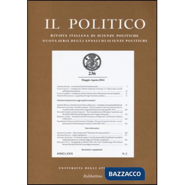 Politico. Rivista italiana di scienze politiche (2014) (Il). Vol. 236