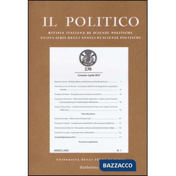 Politico. Rivista italiana di scienze politiche (2015) (Il). Vol. 238