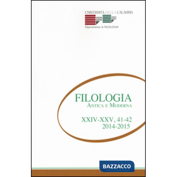 Filologia antica e moderna. Vol. 41-42