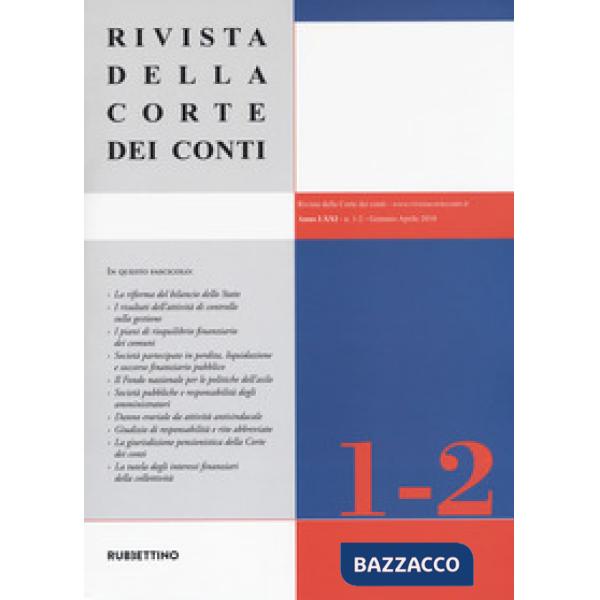 Rivista della corte dei conti (2018). Con Indice annuale 2017. Vol. 1-2: Gennaio