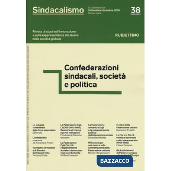 Sindacalismo. Rivista di studi sull'innovazione e sulla rappresentanza del lavor