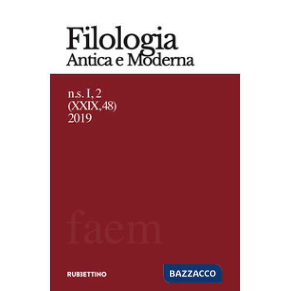 Filologia antica e moderna (2019). Vol. 48