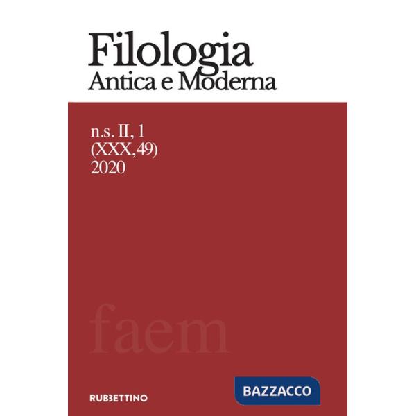 Filologia antica e moderna (2020). Vol. 49