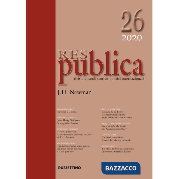 Res publica (2020). Vol. 26: J. H. Newman