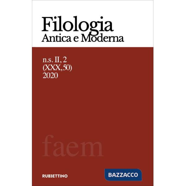 Filologia antica e moderna (2020). Vol. 50